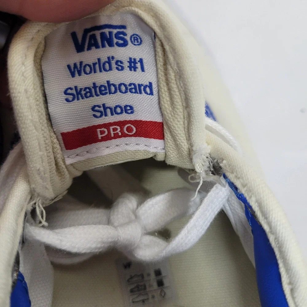 Vans Pro 2 Cream Blue Skate Shoes Mens 8 721454